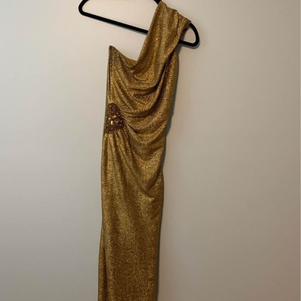 Vintage Gold Column Gown